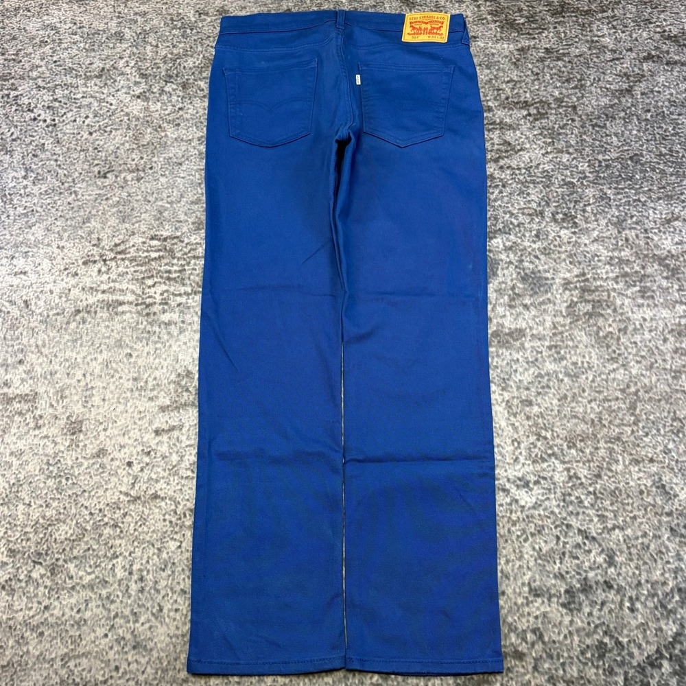 Levi's 514 Jeans Mens 34x32 Bright Royal Blue Slim Fit Straight Leg Denim